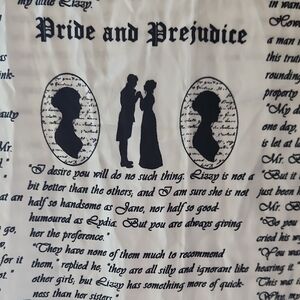 Pride and Prejudice Scarf Literary Print Infinity Scarf